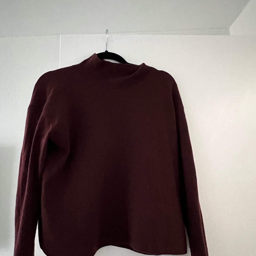 Everlane Mockneck Purple Sweater Size S